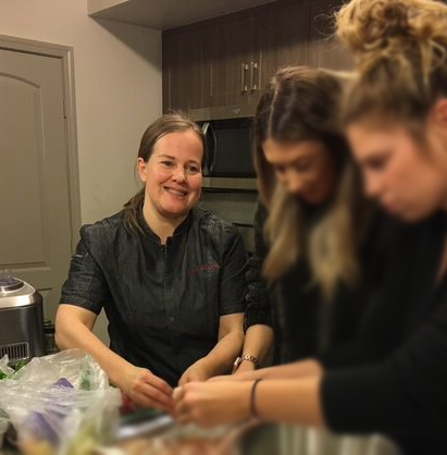 chef and winemaker Brittany Rice at a rustik farm event