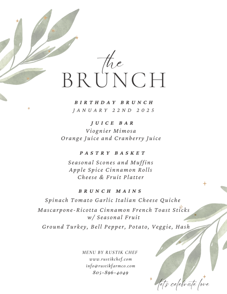 Brunch Menu