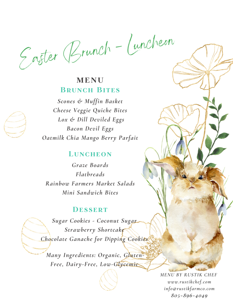 Easter Brunch Menu